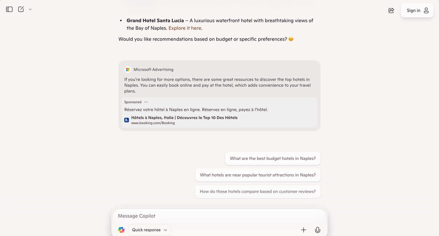 Copilot - Microsoft Copilot: Your AI companion screen