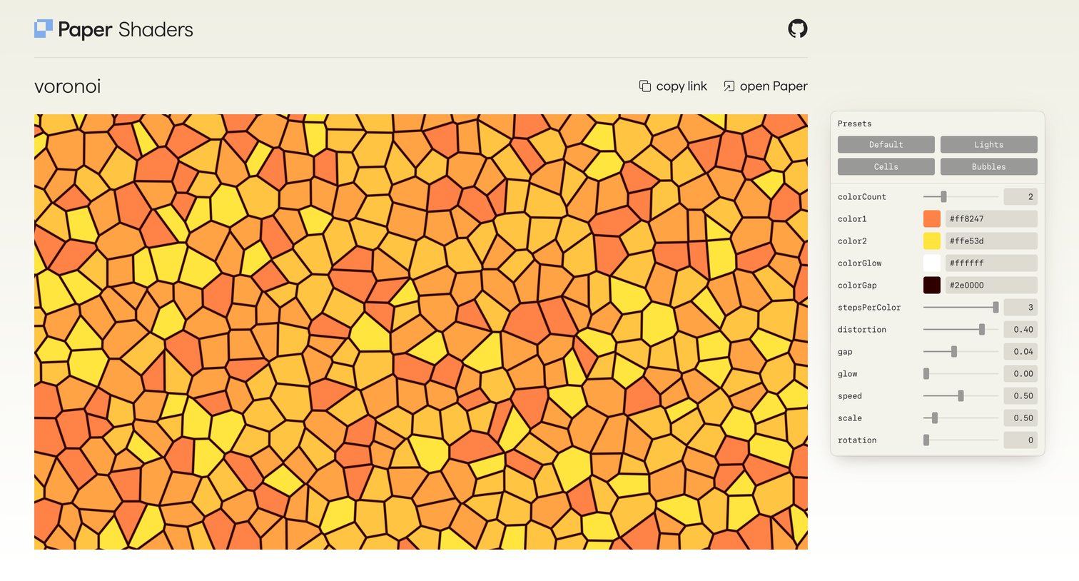 Paper - Voronoi Diagram Shader • Paper screen
