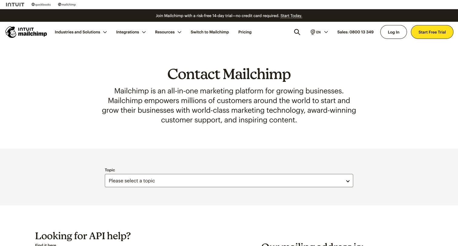 Mailchimp - Get Help With Your Mailchimp Account With Our Topical Guides  Mailchimp screen