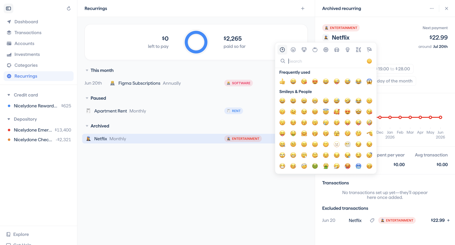 Copilot - Copilot Money | Recurrings screen