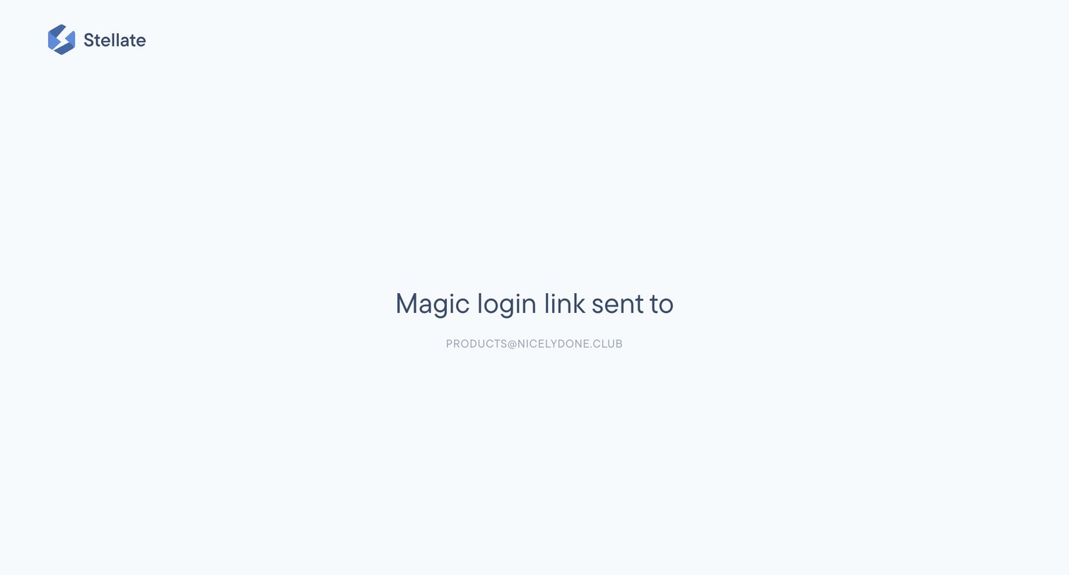Stellate - Login – Stellate screen