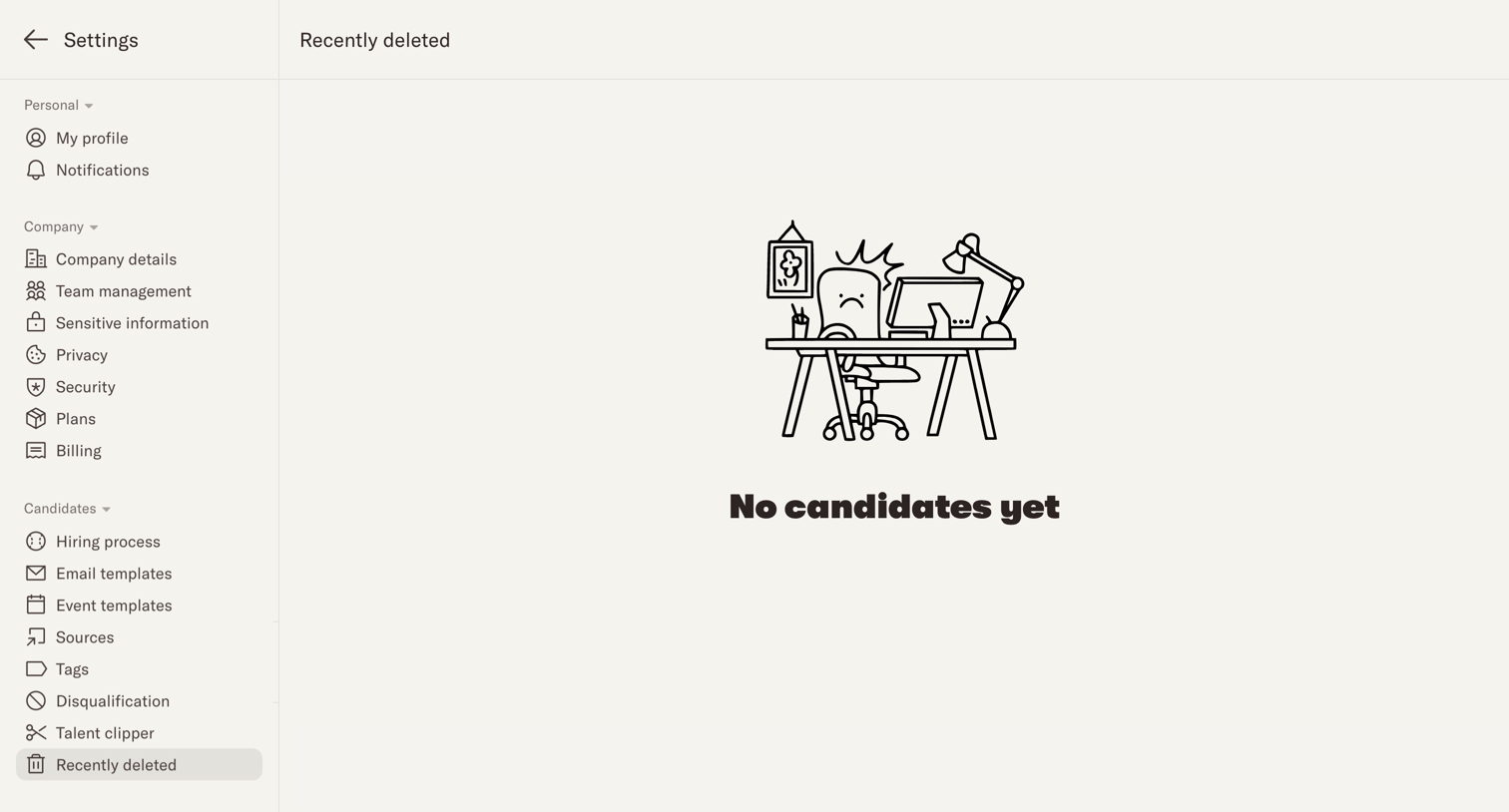 Homerun - Settings · Homerun screen