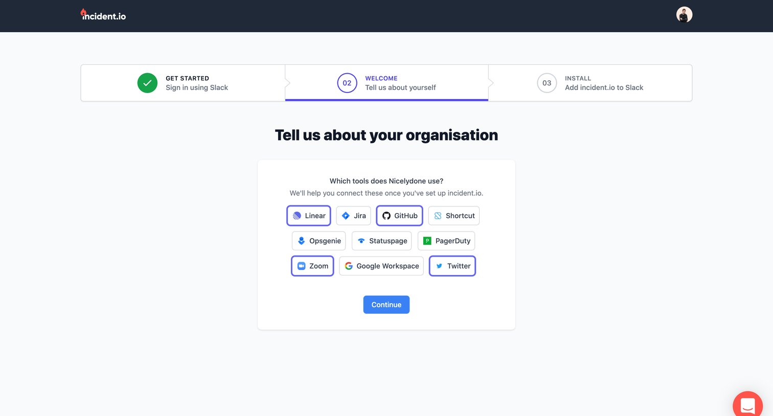 Incident - incident.io screen