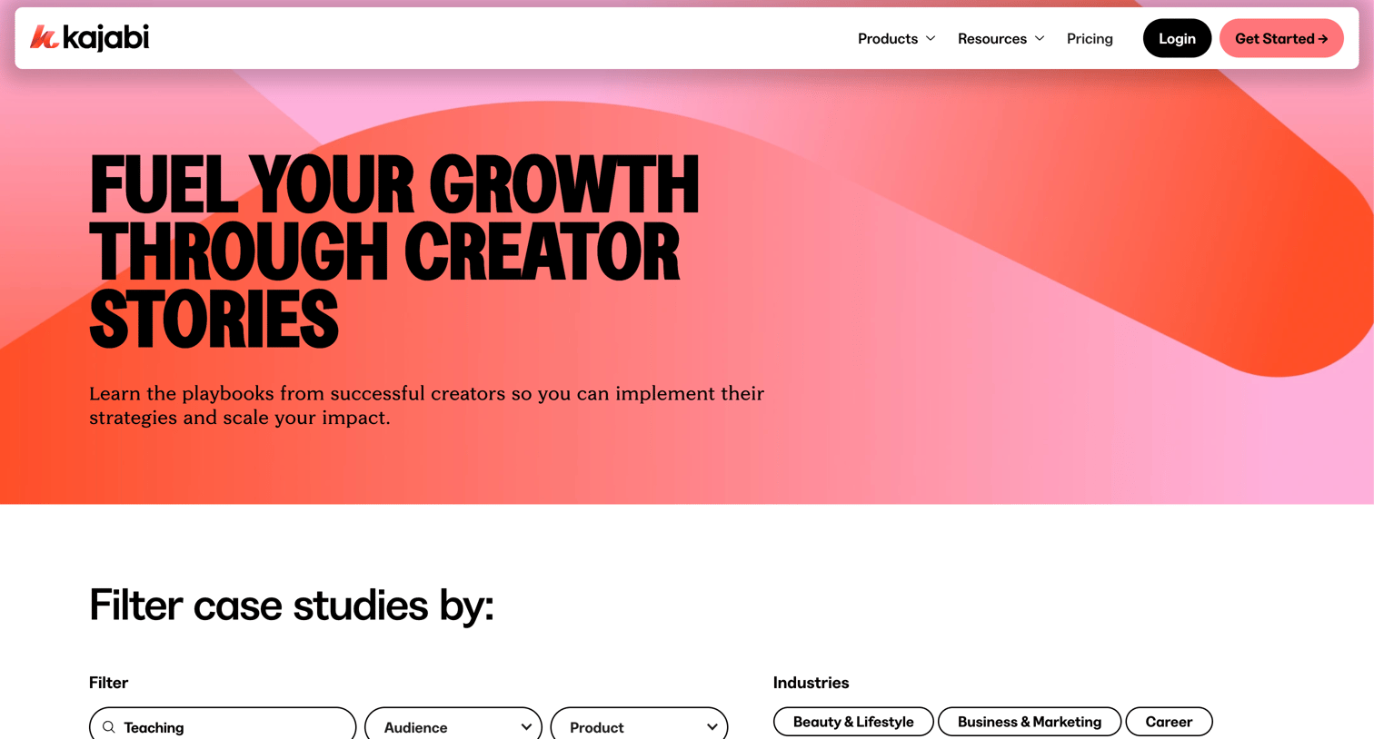 Kajabi - Fuel Your Growth with Inspiring Creator Stories Kajabi screen