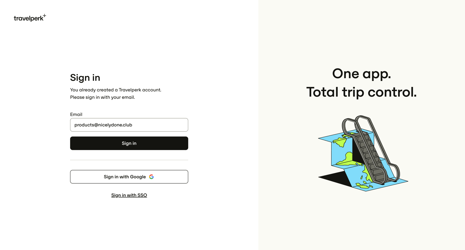 Travelperk - TravelPerk screen