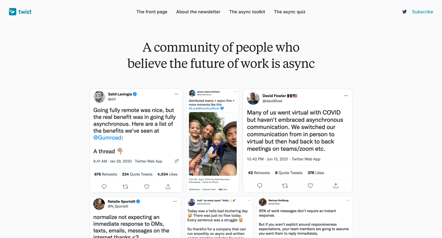 Twist - About The Async Newsletter by Twist screen