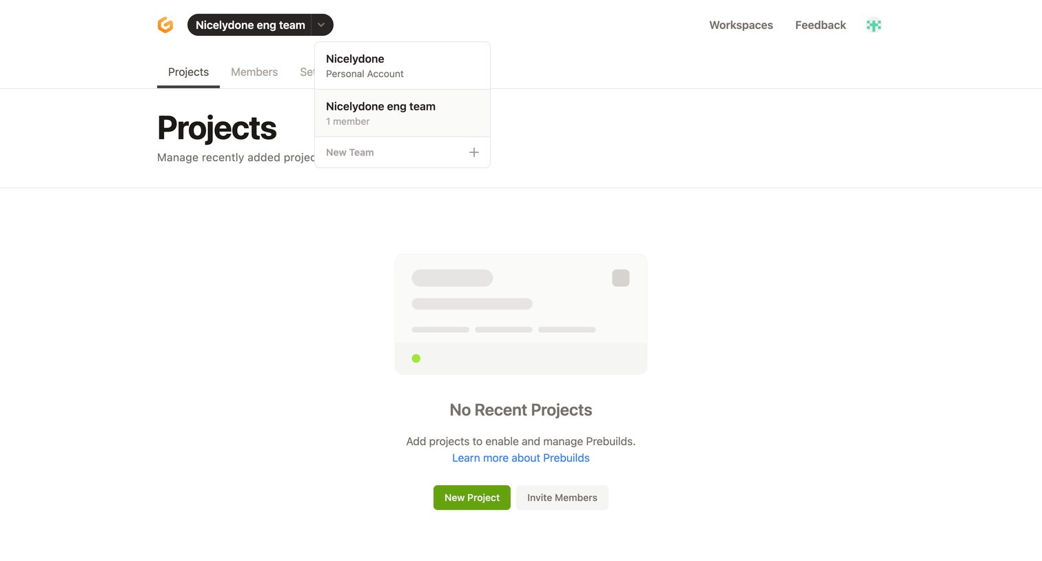 Projects — Gitpod from Gitpod