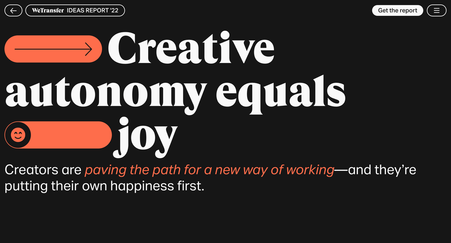 WeTransfer - Independent content creators are finding the most joy on the job screen