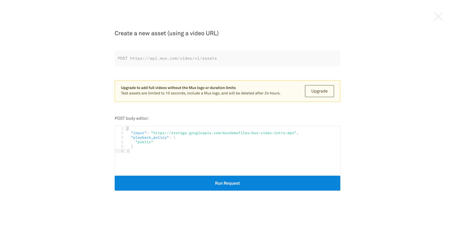 Mux - Video | Assets Mux screen