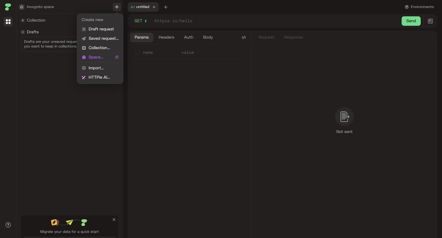 Httpie - HTTPie for Web — API testing client screen