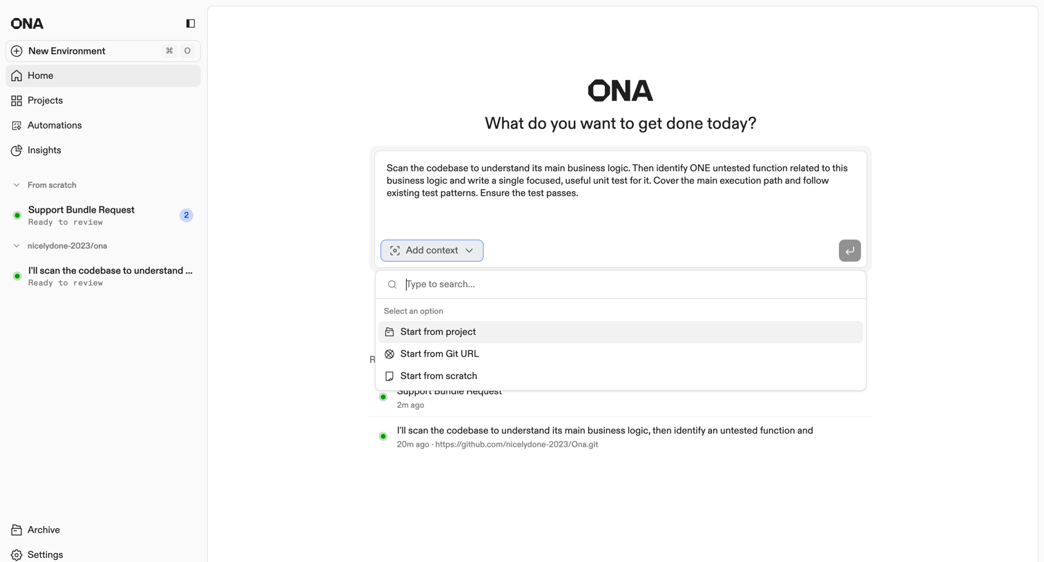 Ona screen