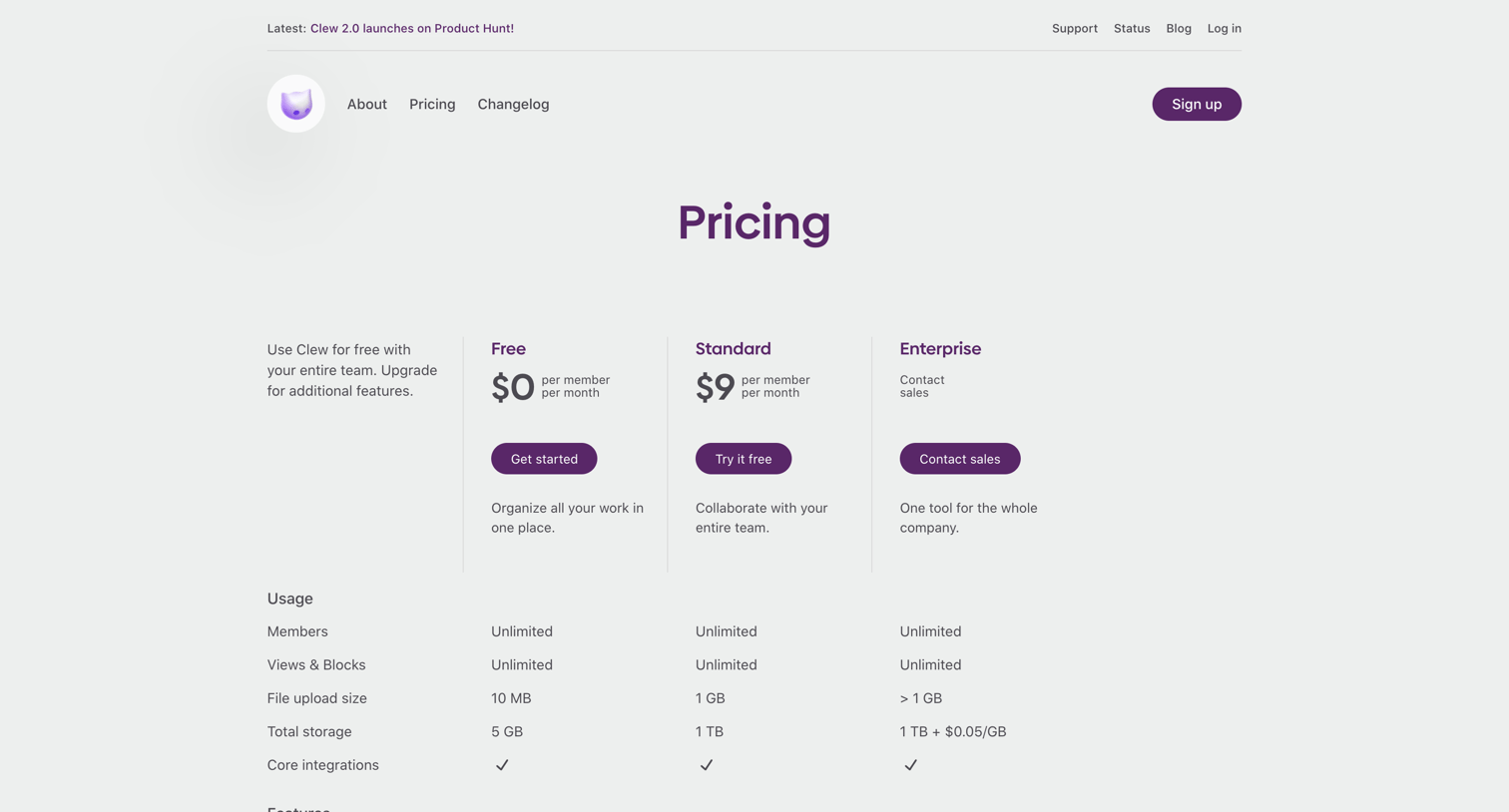 Clew - A Better Way to Work · Clew screen