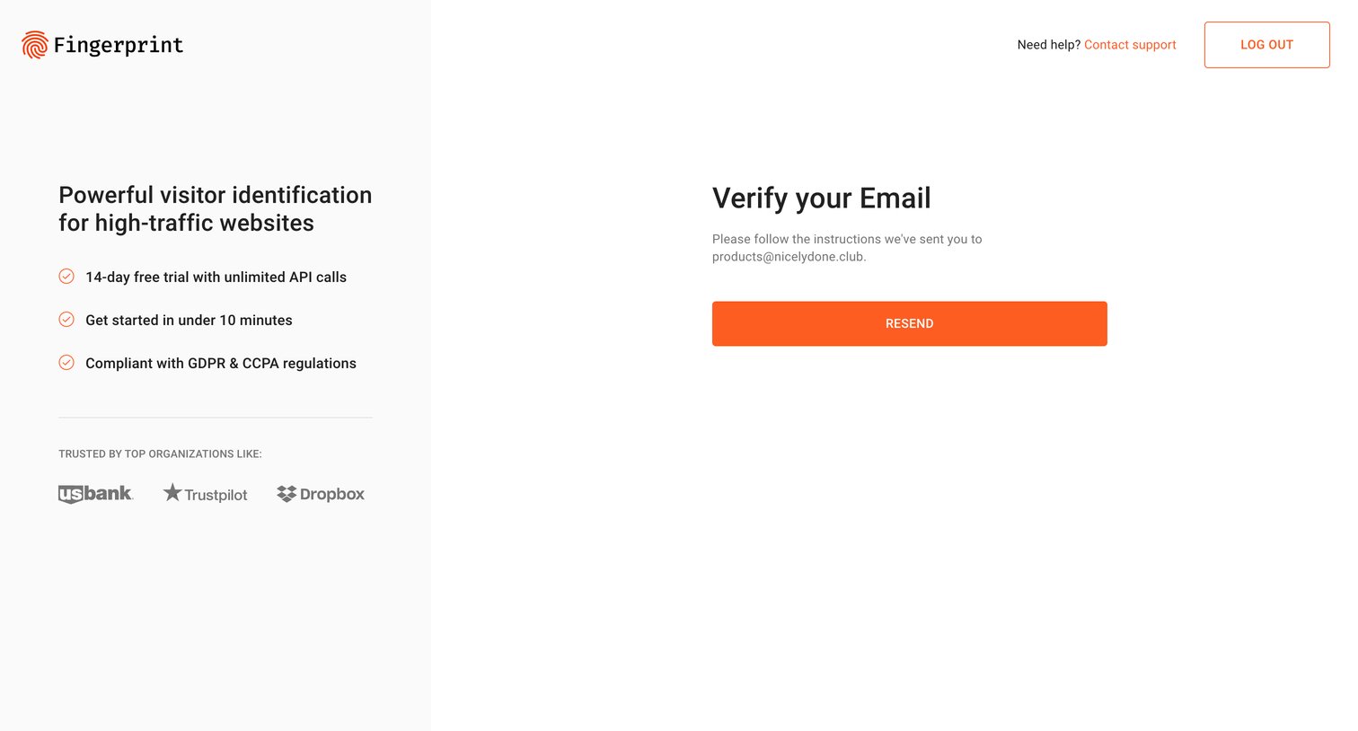 Fingerprint - Sign Up | Fingerprint screen