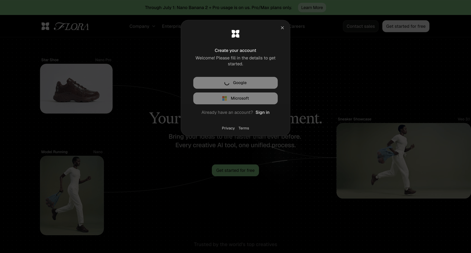 Flora - FLORA — Your Creative Environment screen