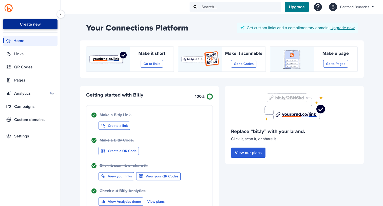 Bitly - Bitly | Link Dashboard screen