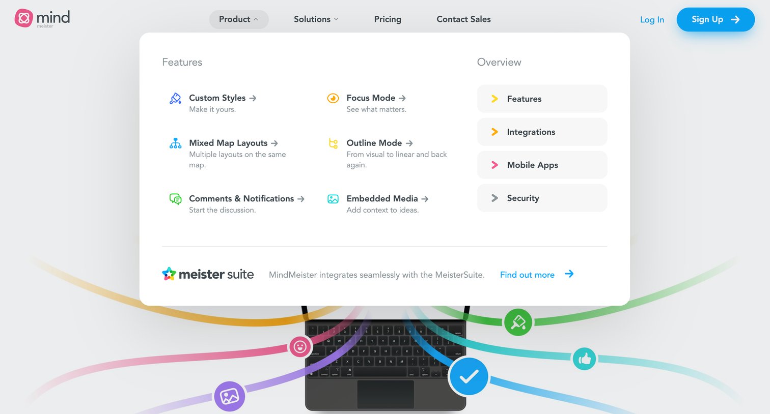 MindMeister - Create Your Mind Maps Online - On Any Device | MindMeister screen