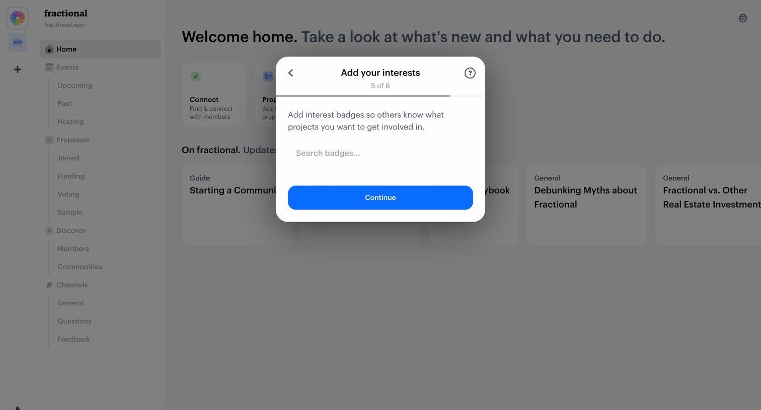 Fractional - Fractional ownership of investment properties screen