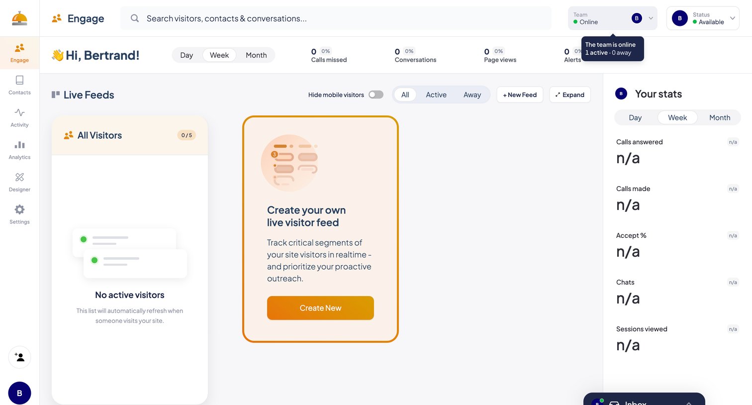 ServiceBell - ServiceBell - Engage screen