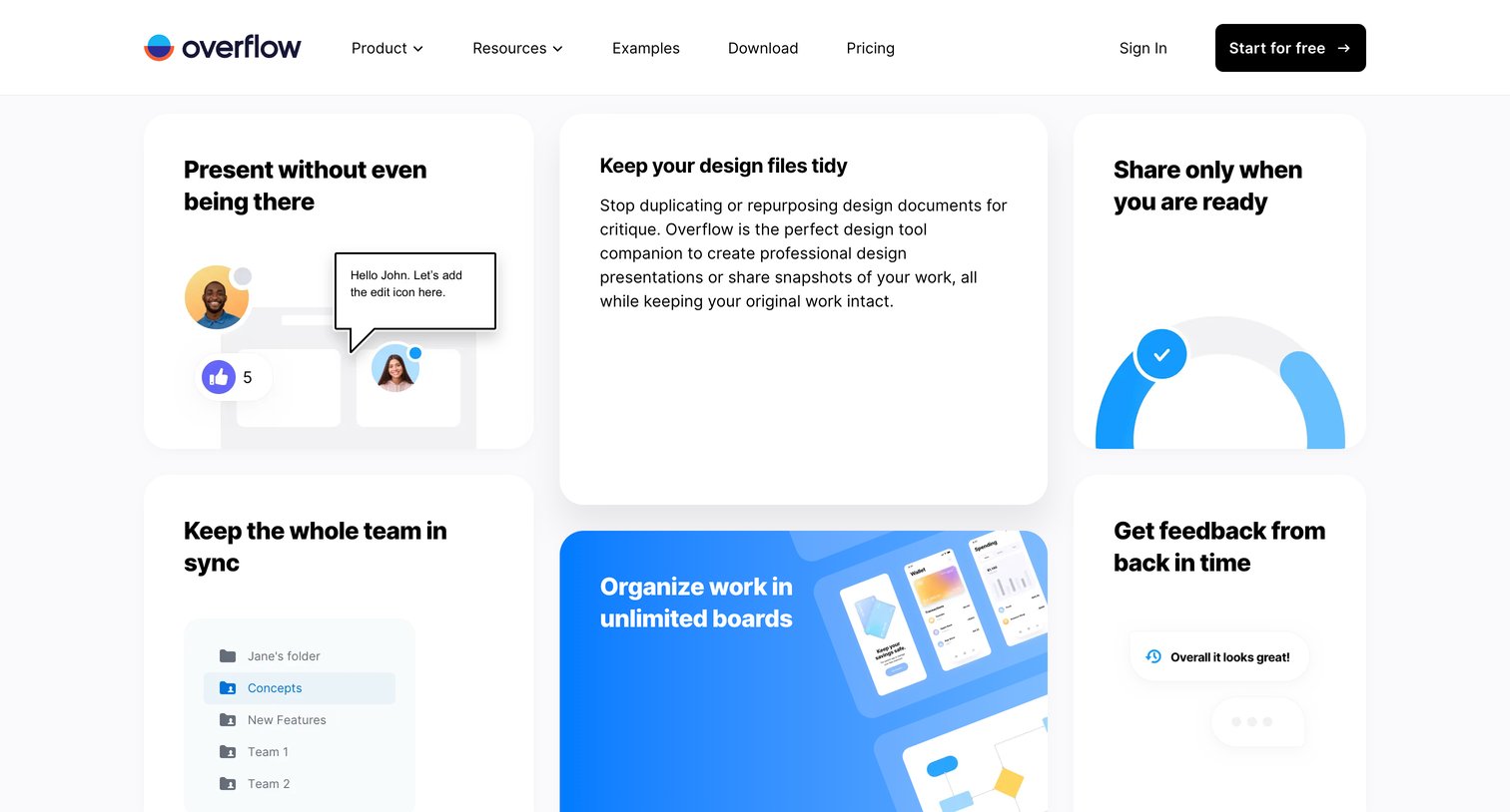 Overflow - The all-in-one design communication platform | Overflow screen