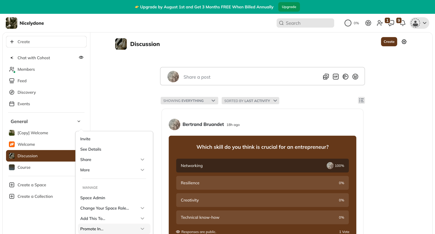 Mighty - Discussion screen