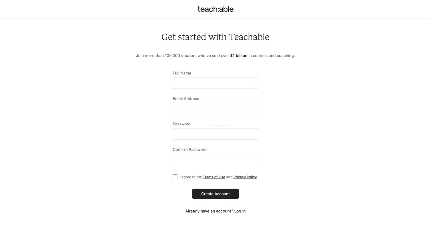 Teachable - Teachable Accounts screen