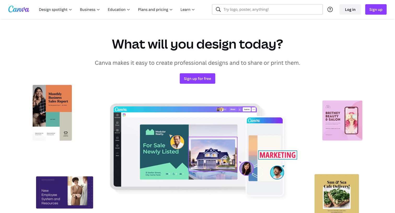 Canva - Free Design Tool Presentations, Video, Social Media | Canva screen