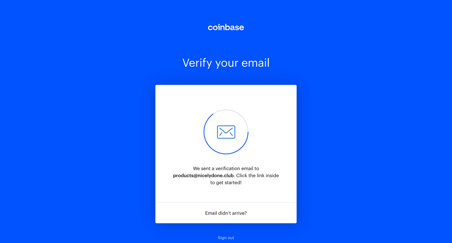 Coinbase screen