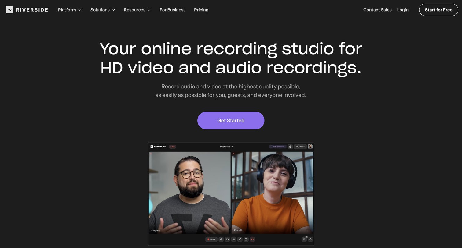 Riverside - 4K Video & Audio Recorder | Screen Recording | Riverside screen