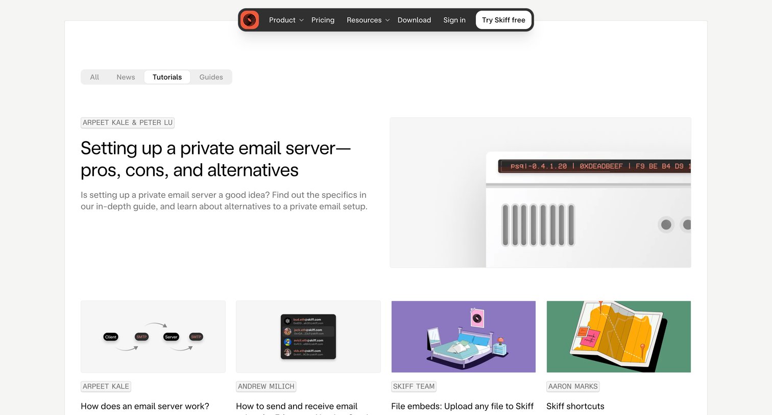Skiff - Skiff – Updates screen