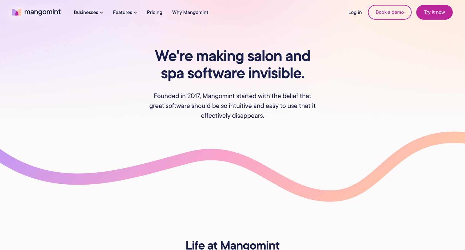 Mangomint - About Us | Mangomint Salon and Spa Software screen