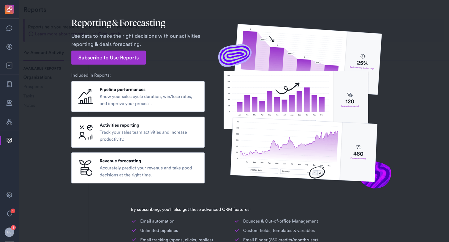 Overloop - Account Activity • Overloop screen