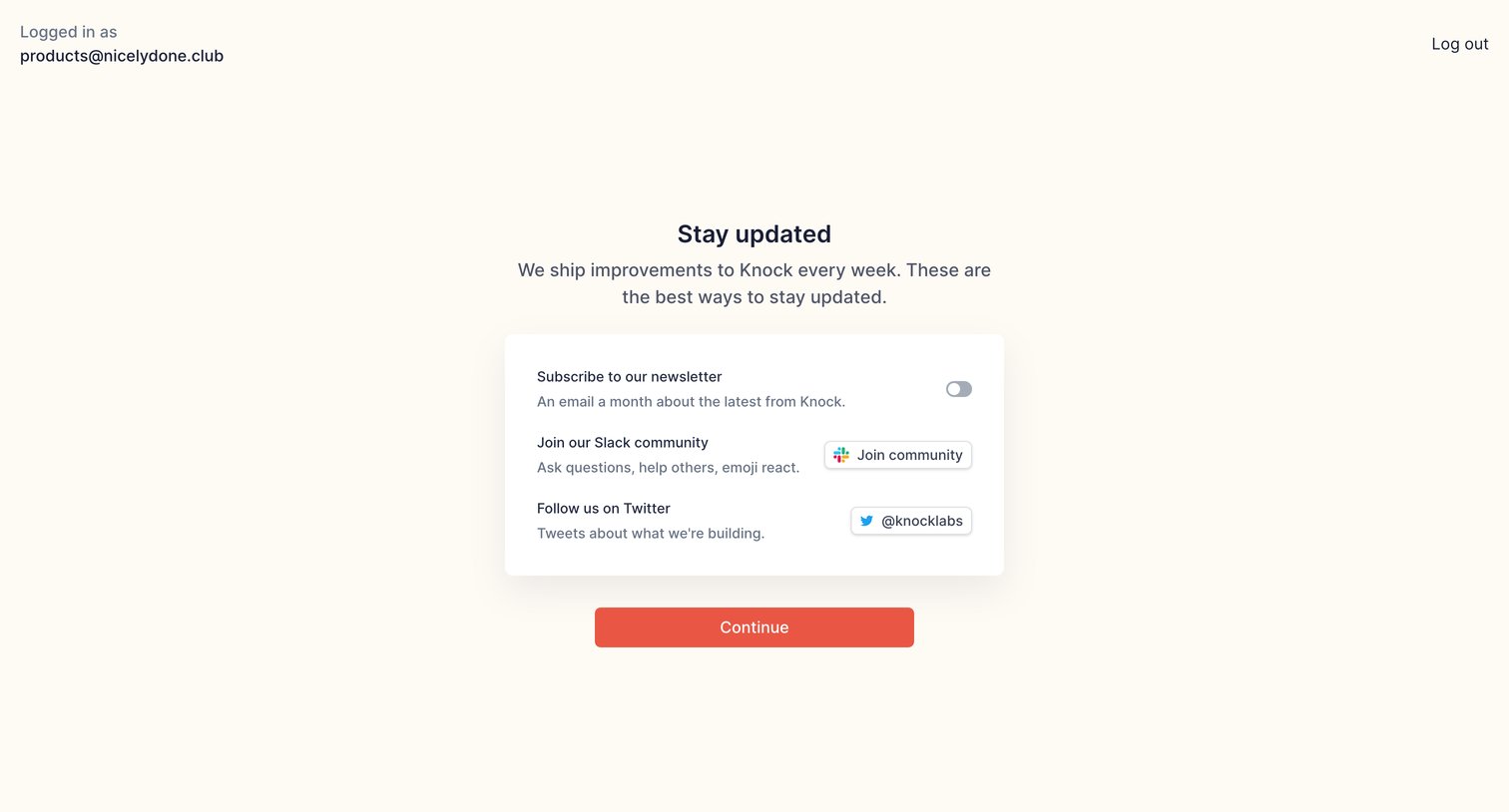 Knock - Stay updated | Knock screen