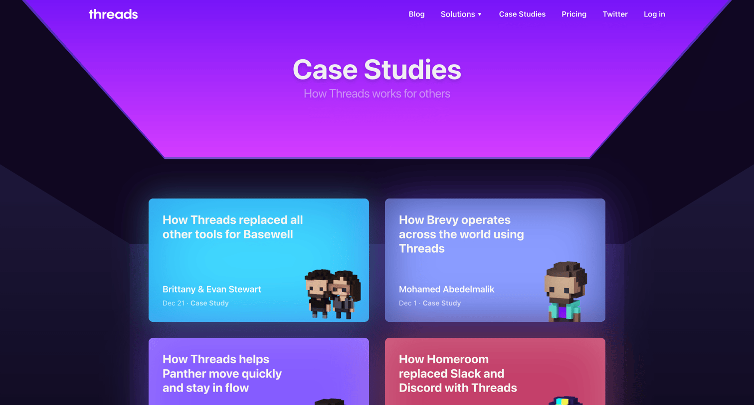 Threads - Threads Case Studies screen