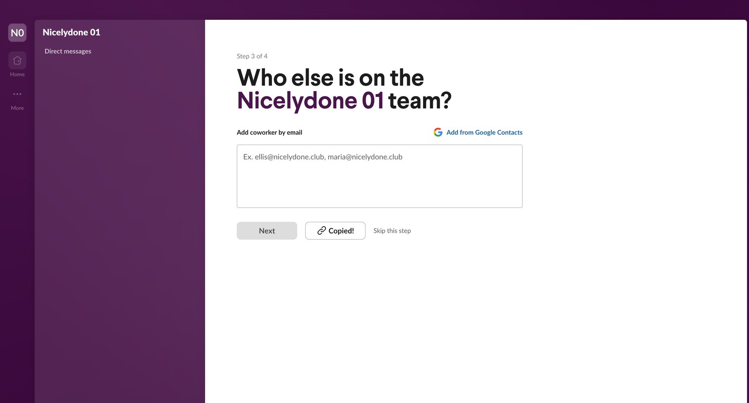Slack - Setup Contact Import - Nicelydone 01 - Slack screen