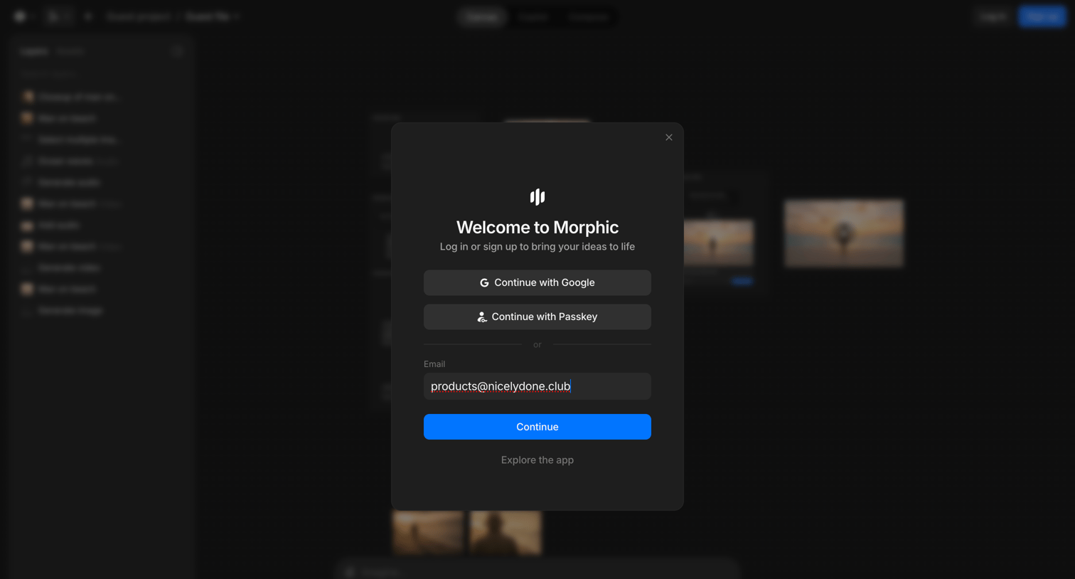 Morphic - Guest file / Guest project - Morphic Studio screen