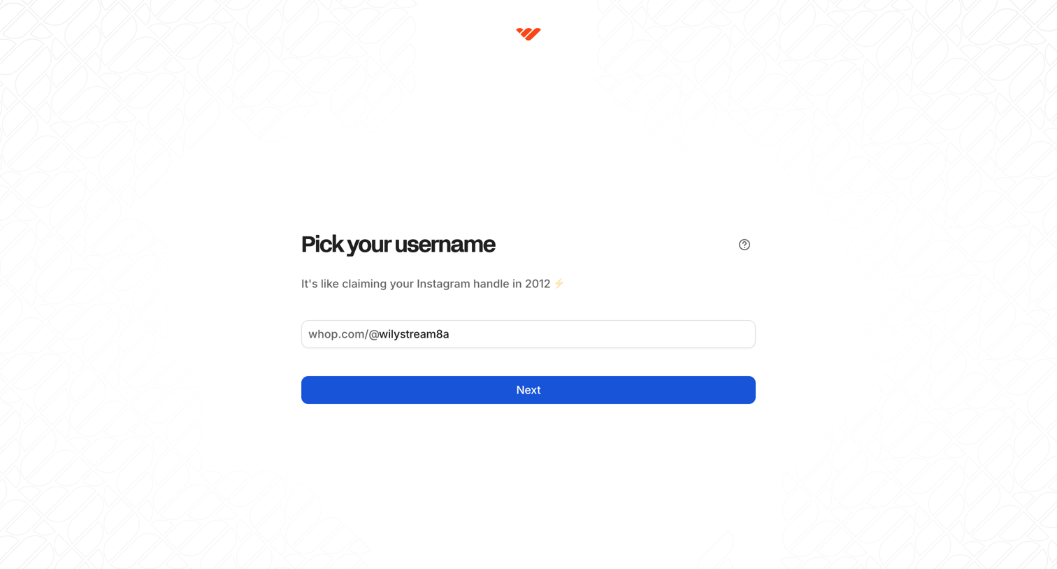 Whop - Home | Whop screen