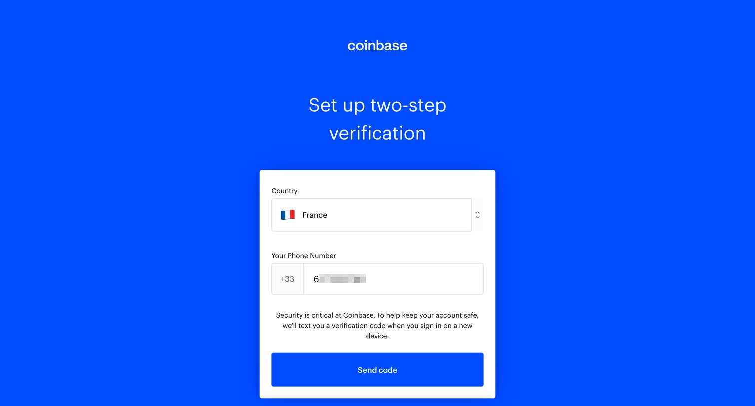 Coinbase screen