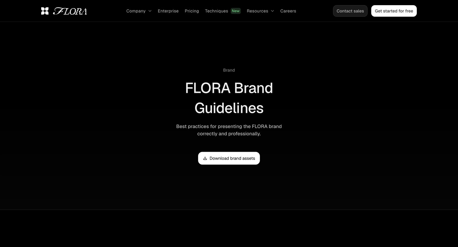 Flora - FLORA Brand Guidelines screen