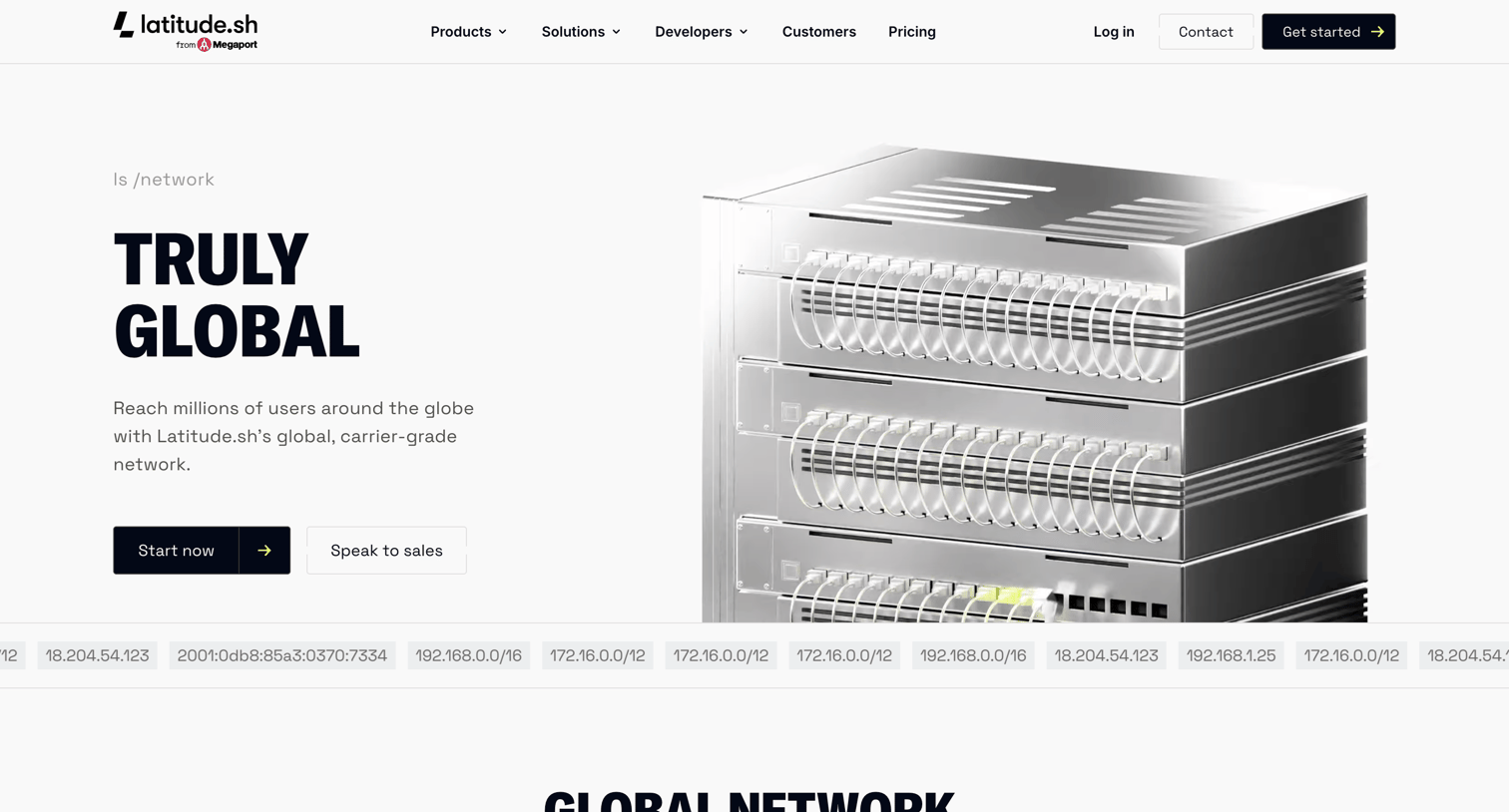 Latitude.sh - Resilient, performant network to handle your most demanding workloads - Latitude.sh screen