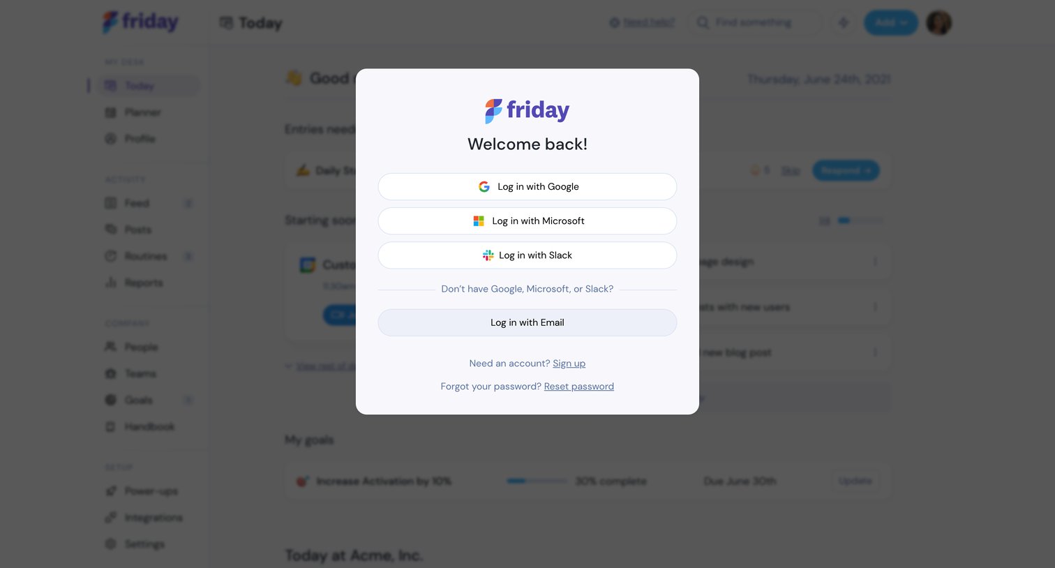Friday screen