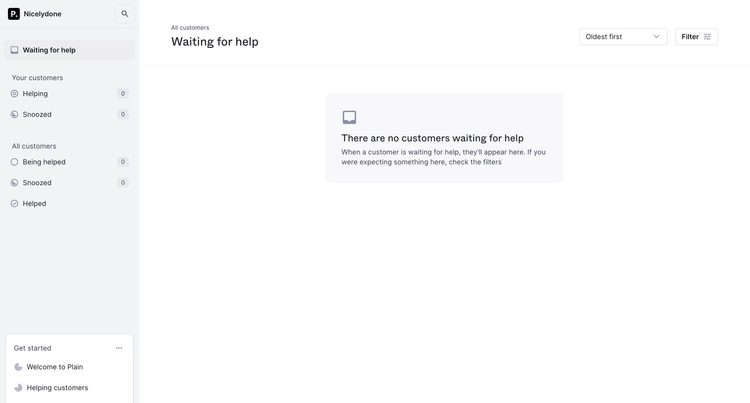 Plain - Waiting for help - Plain screen