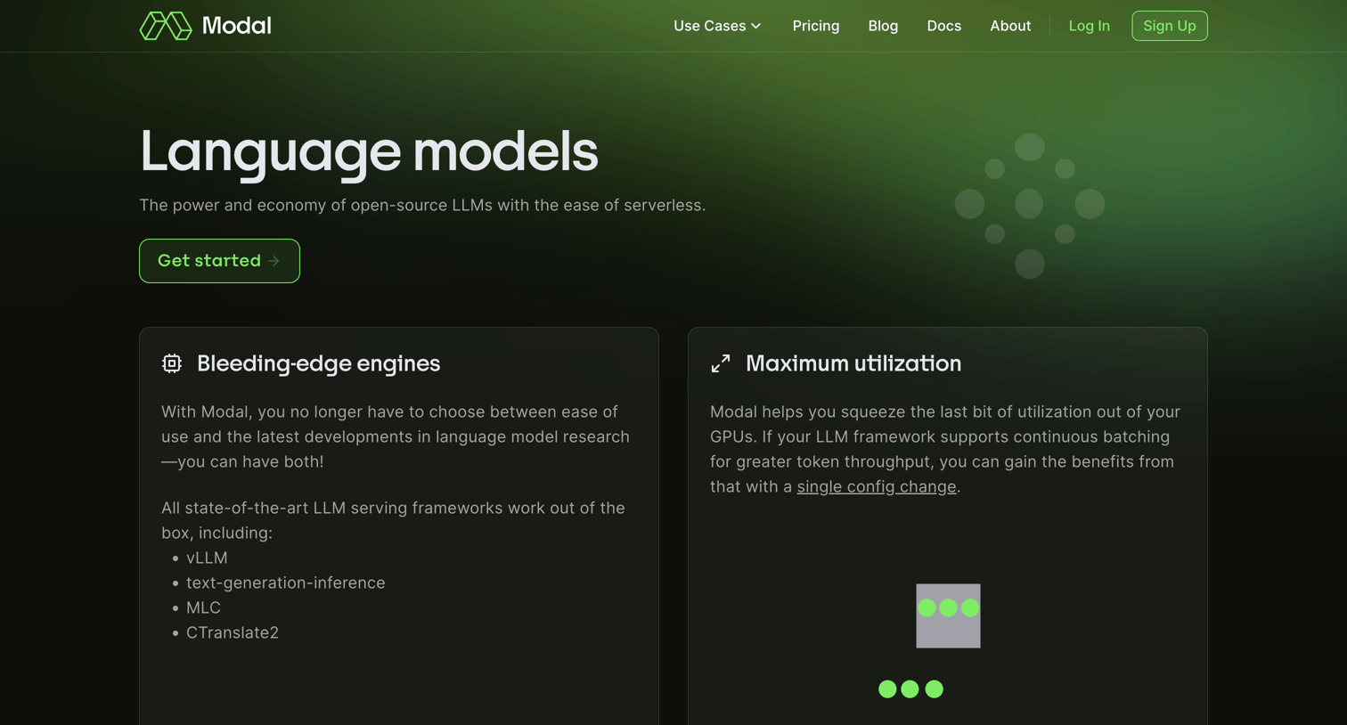 Modal screen