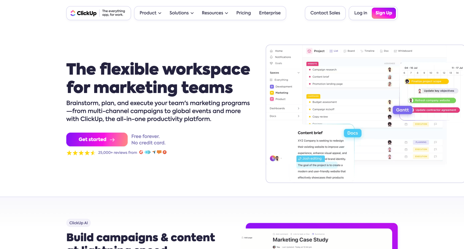 ClickUp - Marketing Project Management Software by ClickUp screen