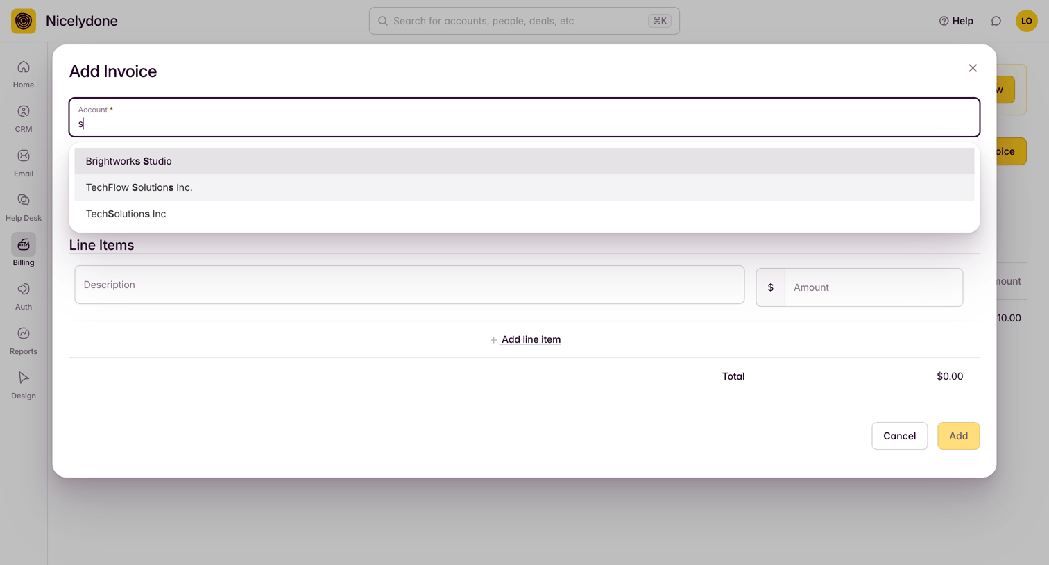 Outseta - View All Invoices screen