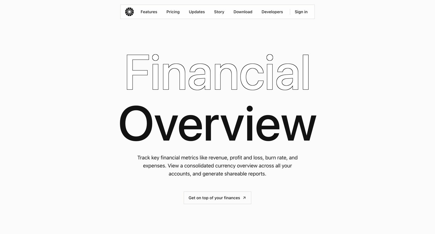 Midday - Financial Overview | Midday screen