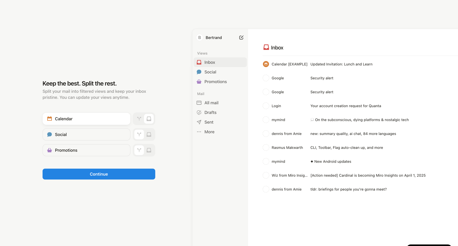 Notion Mail - 99+ • Inbox • nicelydoneproducts@gmail.com • Notion Mail screen