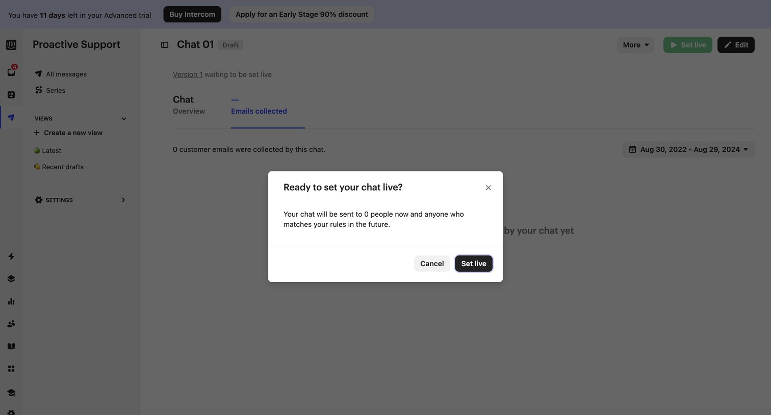 Intercom - All Messages | Nicelydone Intercom screen