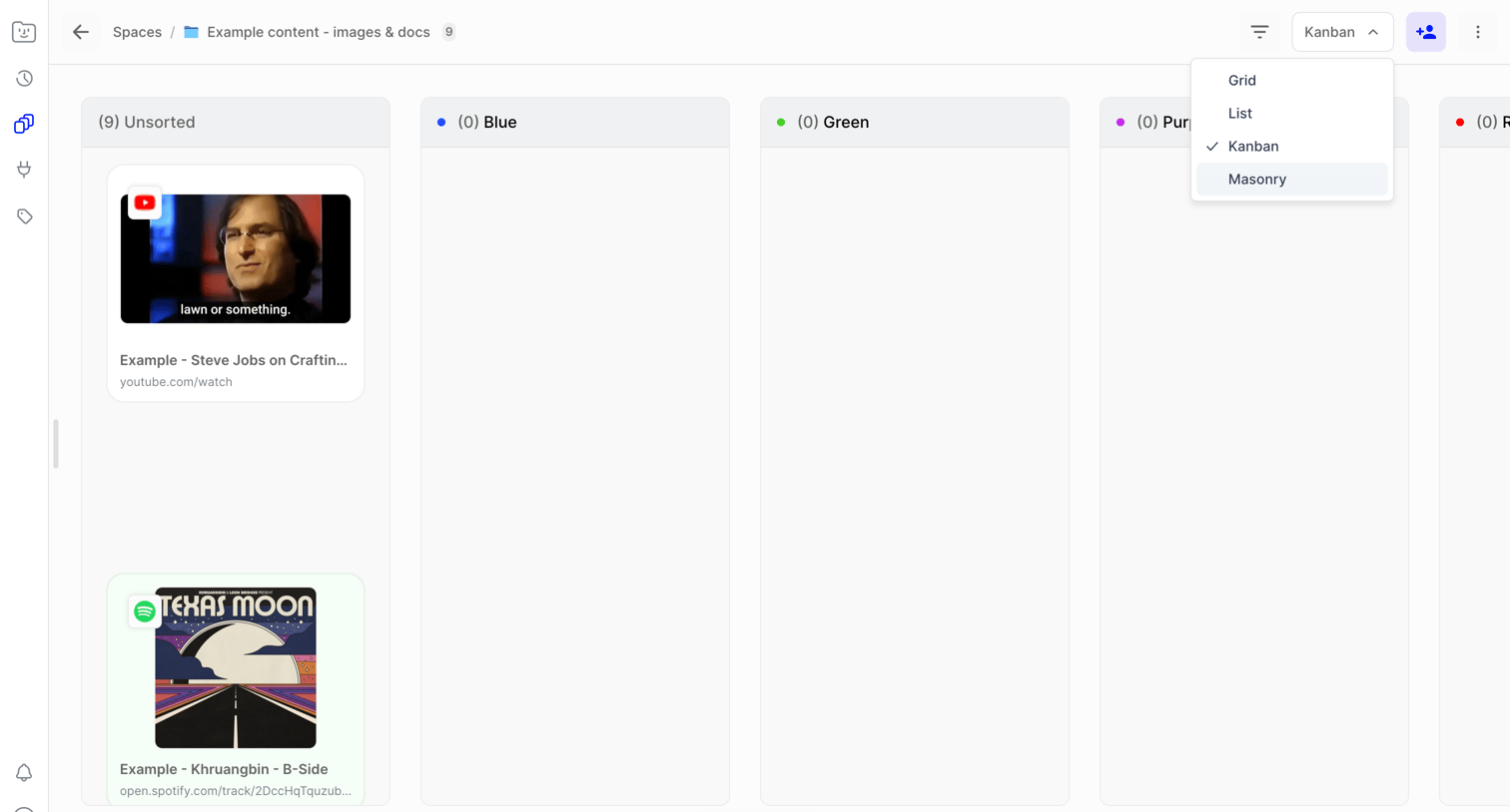 Fabric - Fabric | Example content - images & docs screen