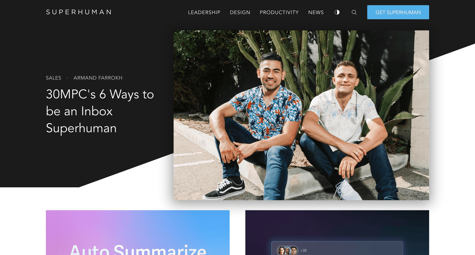 Superhuman - Superhuman Blog screen