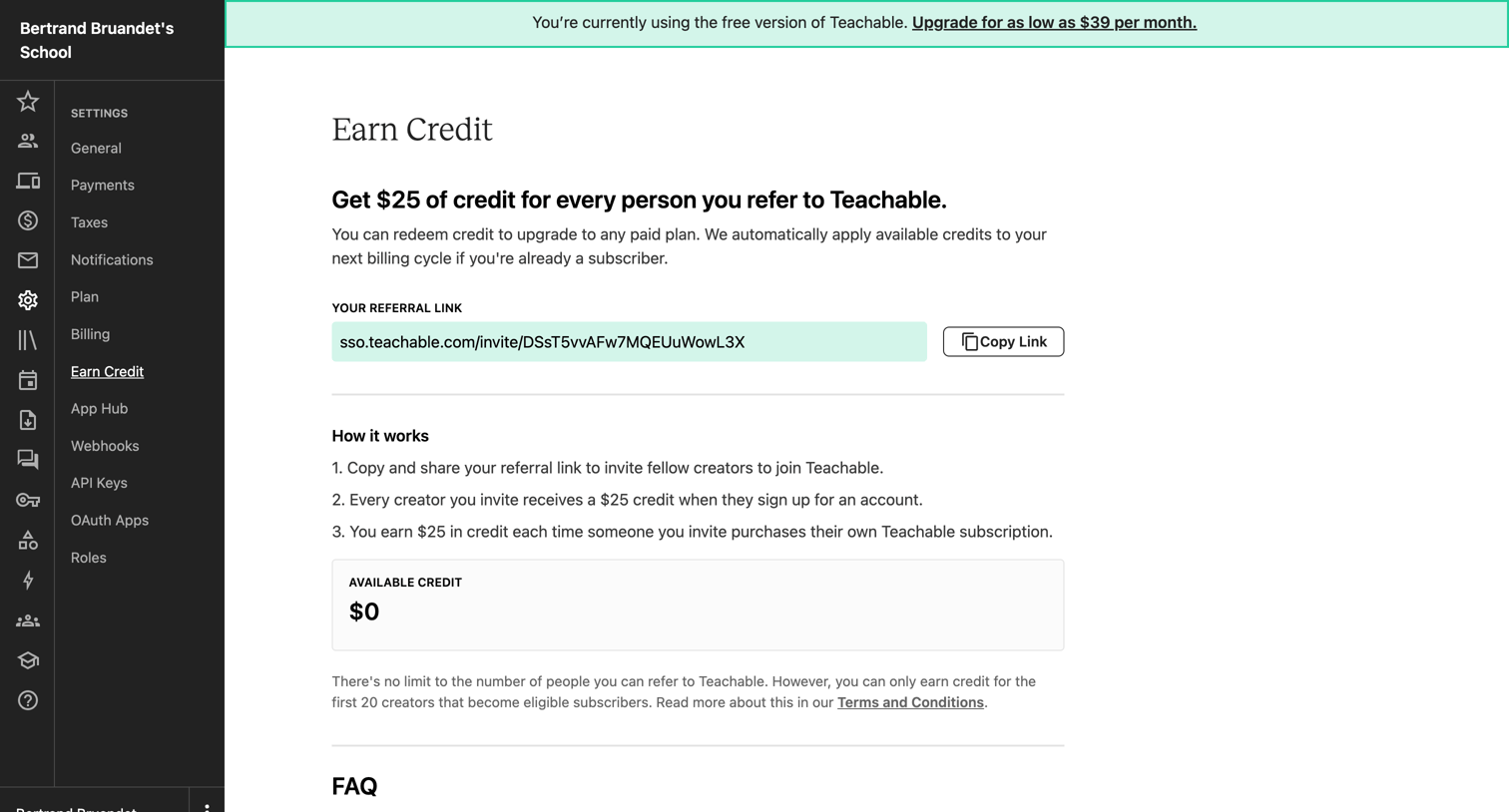 Teachable - Admin | Teachable screen